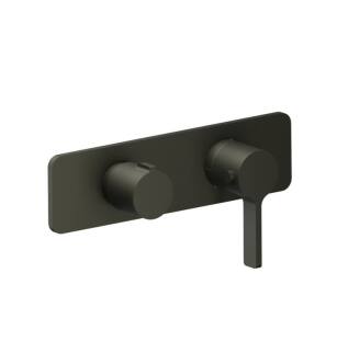 Flusso 260.2693DGR 3/4" Horizontal Thermostatic Shower Valve And Trim With 1 Ouptut in Dark Green
