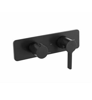 Flusso 260.2705MB 3/4" Horizontal Thermostatic Shower Valve And Trim With 3 Outputs in Matte Black