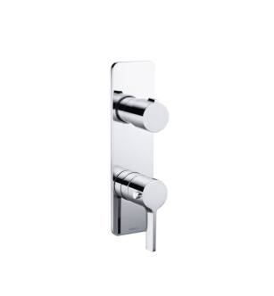 Flusso 260.2720CP 3/4" Horizontal Thermostatic Shower Valve And Trim With 1 Output in Chrome