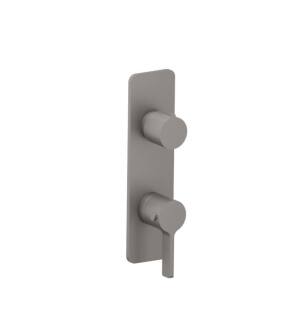 Flusso 260.2720SG 3/4" Horizontal Thermostatic Shower Valve And Trim With 1 Output in Steel Gray