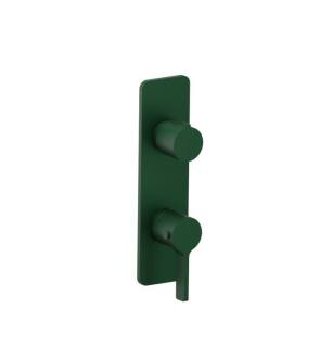 Flusso 260.2720LG 3/4" Horizontal Thermostatic Shower Valve And Trim With 1 Output in Leaf Green