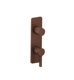 Flusso 260.2720VB 3/4" Horizontal Thermostatic Shower Valve And Trim With 1 Output in Vortex Brown