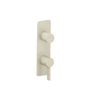 Flusso 260.2720LT 3/4" Horizontal Thermostatic Shower Valve And Trim With 1 Output in Light Tan