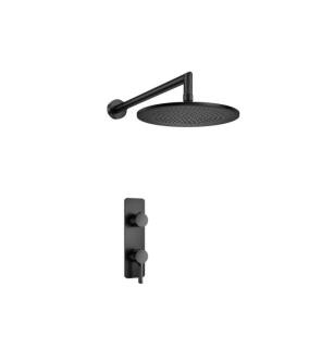 Flusso 260.7000MB Single Output Shower Set With Shower Head And Arm in Matte Black