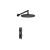 Isenberg 260.7000MB Single Output Shower Set With Shower Head And Arm in Matte Black