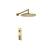 Isenberg 260.7000SB Single Output Shower Set With Shower Head And Arm in Satin Brass PVD