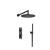 Isenberg 260.7250MB Two Output Shower Set With Shower Head And Hand Held in Matte Black