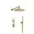 Isenberg 260.7250SB Two Output Shower Set With Shower Head And Hand Held in Satin Brass PVD