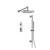 Isenberg 260.7350CP Two Output Shower Set With Shower Head, Hand Held And Slide Bar in Chrome