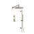 Isenberg 260.7350BN Two Output Shower Set With Shower Head, Hand Held And Slide Bar in Brushed Nickel PVD