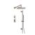 Isenberg 260.7350PN Two Output Shower Set With Shower Head, Hand Held And Slide Bar in Polished Nickel PVD