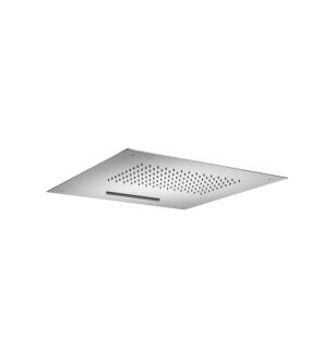 Flusso CSS.20SCP 20" Stainless Steel Flush Mount Rainhead With Cascade Waterfall in Chrome