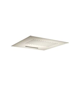 Flusso CSS.20SBN 20" Stainless Steel Flush Mount Rainhead With Cascade Waterfall in Brushed Nickel PVD
