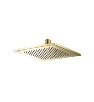 Flusso HS1001ASB 8" Square Solid Brass Rainhead in Satin Brass PVD