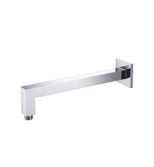 Flusso HS1001SACP 12" Wall Mount Square Shower Arm With Flange in Chrome