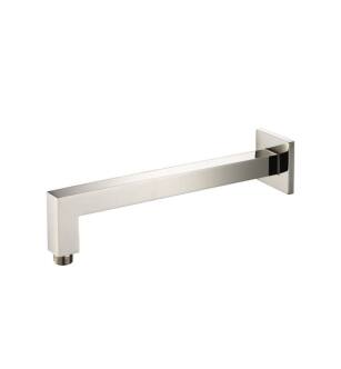 Flusso HS1001SAPN 12" Wall Mount Square Shower Arm With Flange in Polished Nickel PVD