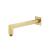 Isenberg HS1001SASB 12" Wall Mount Square Shower Arm With Flange in Satin Brass PVD