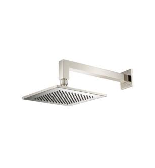 Flusso HS1001WPN 8" Solid Brass Rainhead With 12" Wall Mount Shower Arm in Polished Nickel PVD