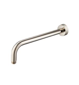 Flusso HS1002SAPN 12" Wall Mount Round Shower Arm With Flange in Polished Nickel PVD