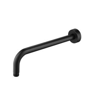Flusso HS1002SAMB 12" Wall Mount Round Shower Arm With Flange in Matte Black