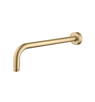 Flusso HS1002SABB 12" Wall Mount Round Shower Arm With Flange in Brushed Bronze PVD