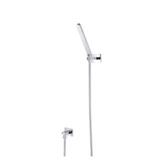 Flusso HS1008CP Hand Shower Set With Wall Elbow, Holder and Hose in Chrome