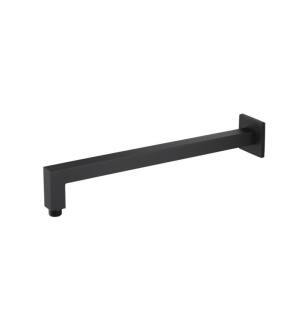 Flusso HS1011SAMB 16" Wall Mount Square Shower Arm With Flange in Matte Black