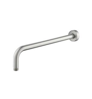 Flusso HS1012SABN 16" Wall Mount Round Shower Arm With Flange in Brushed Nickel PVD