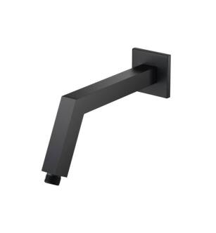 Flusso HS1025MB 10" Square Shower Arm With Flange With Flange in Matte Black