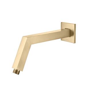Flusso HS1025BB 10" Square Shower Arm With Flange With Flange in Brushed Bronze PVD