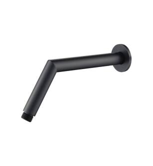 Flusso HS1035MB 10" Round Shower Arm With Flange in Matte Black