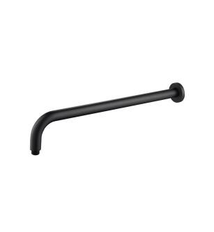 Flusso HS1070MB 20" Wall Mount Round Shower Arm With Flange in Matte Black