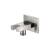 Isenberg HS8006BN Wall Elbow With Holder Combo in Brushed Nickel PVD