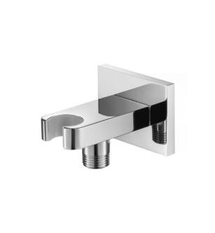 Flusso HS8007CP Wall Elbow With Holder Combo in Chrome
