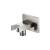 Isenberg HS8007BN Wall Elbow With Holder Combo in Brushed Nickel PVD