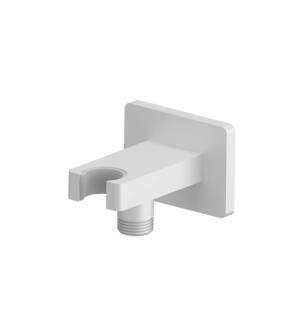 Flusso HS8007GW Wall Elbow With Holder Combo in Gloss White