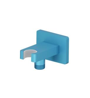 Flusso HS8007SKB Wall Elbow With Holder Combo in Sky Blue