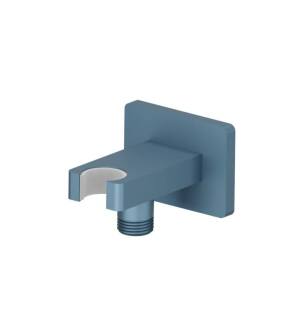 Flusso HS8007BP Wall Elbow With Holder Combo in Blue Platinum