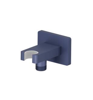 Flusso HS8007NB Wall Elbow With Holder Combo in Navy Blue
