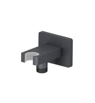 Flusso HS8007RG Wall Elbow With Holder Combo in Rock Gray