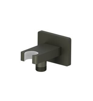Flusso HS8007DGR Wall Elbow With Holder Combo in Dark Green