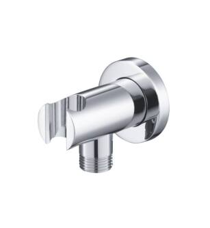 Flusso HS8008CP Wall Elbow With Holder in Chrome