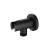 Isenberg HS8008MB Wall Elbow With Holder in Matte Black