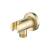 Isenberg HS8008SB Wall Elbow With Holder in Satin Brass PVD