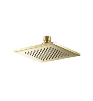 Flusso HSB.6SSB 6" Solid Brass Rainhead in Satin Brass PVD