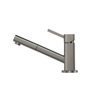 Flusso K.1000SG Smallie Stainless Steel Kitchen Faucet With Pull Out in Steel Gray