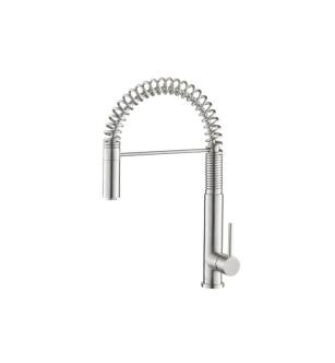 Flusso K.1230SS Dixie Semi-Professional Dual Spray Stainless Steel Kitchen Faucet With Pull Out in Stainless Steel