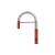 Isenberg K.1230CR Dixie Semi-Professional Dual Spray Stainless Steel Kitchen Faucet With Pull Out in Crimson