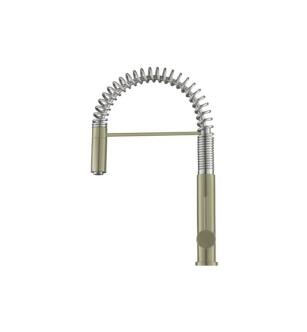 Flusso K.1230LV Dixie Semi-Professional Dual Spray Stainless Steel Kitchen Faucet With Pull Out in Light Verde