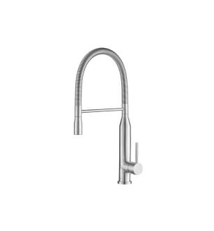 Flusso K.1260SS Glatt Semi-Professional Dual Spray Stainless Steel Kitchen Faucet With Pull Out in Stainless Steel